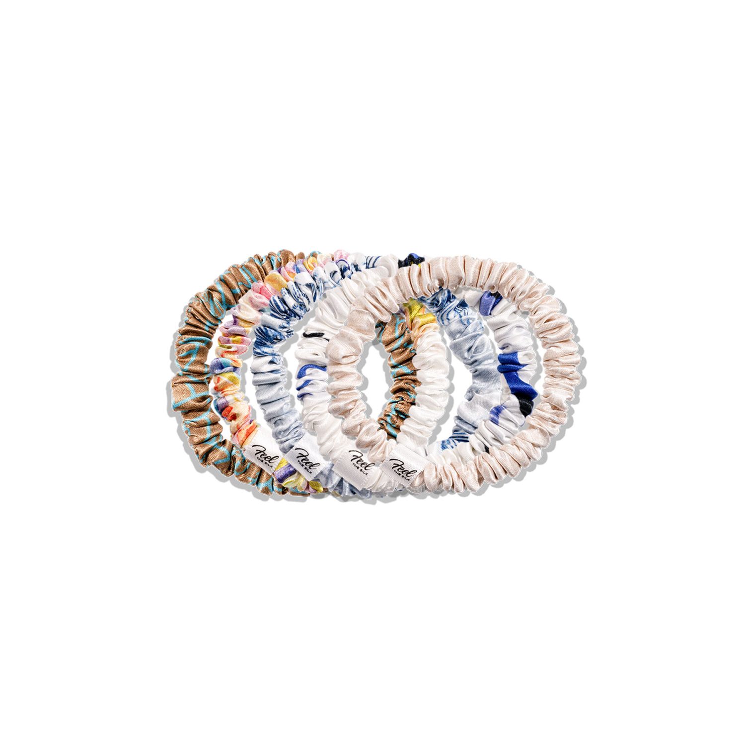 Silk scrunchies S | MIX PATTERN 5